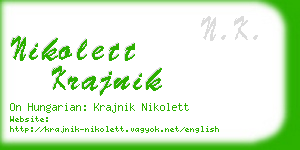 nikolett krajnik business card